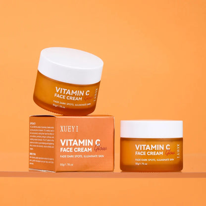 Private Label Vegan Glow Cream Natural Facial Skincare Dark Spot Remover  Whitening Brightening Vitamin C Skin Care Cream