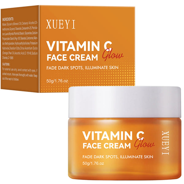 Private Label Vegan Glow Cream Natural Facial Skincare Dark Spot Remover  Whitening Brightening Vitamin C Skin Care Cream